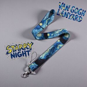 Van Gogh Starry Night Print Lanyard New
